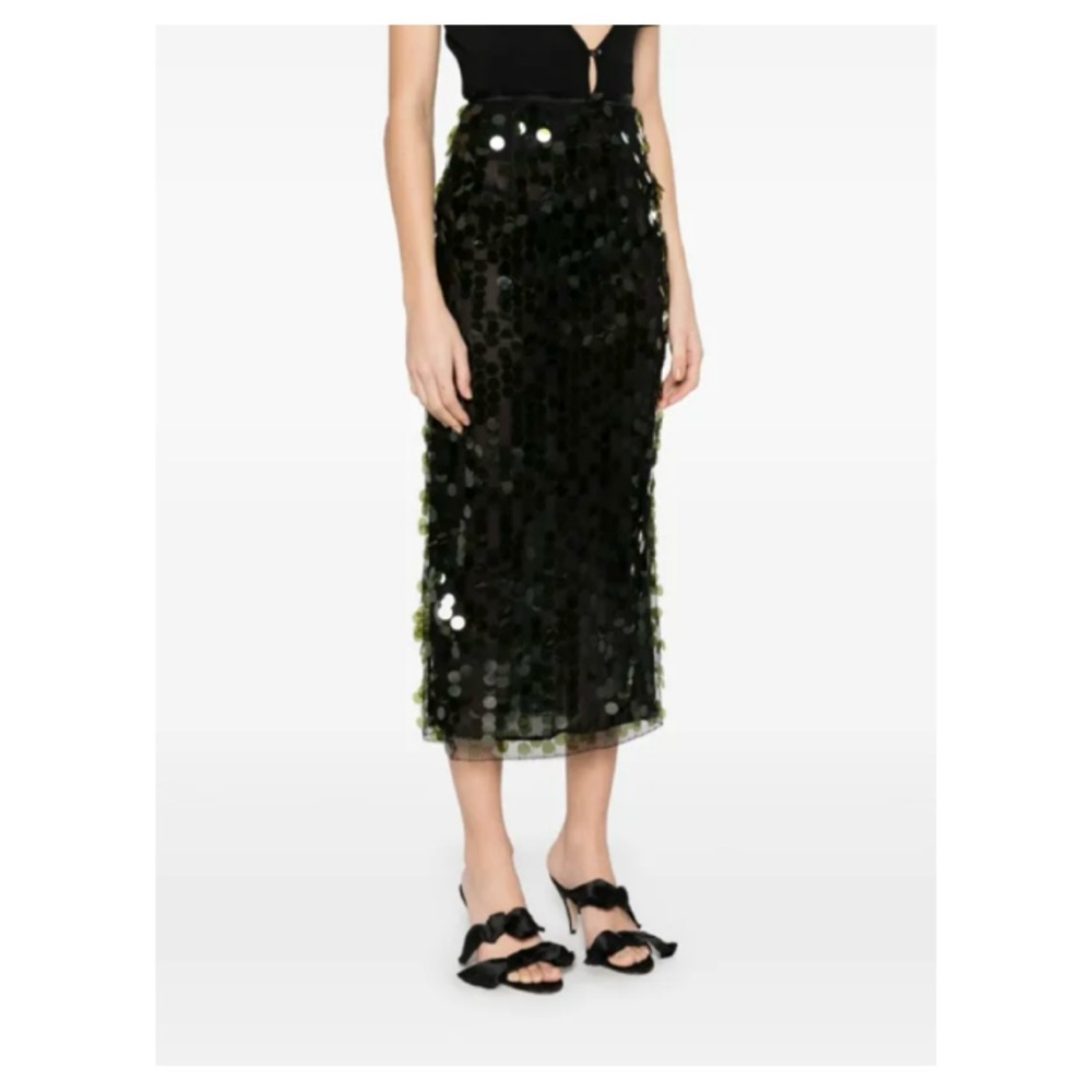 16ARLINGTON Green Sequin Midi Skirt
